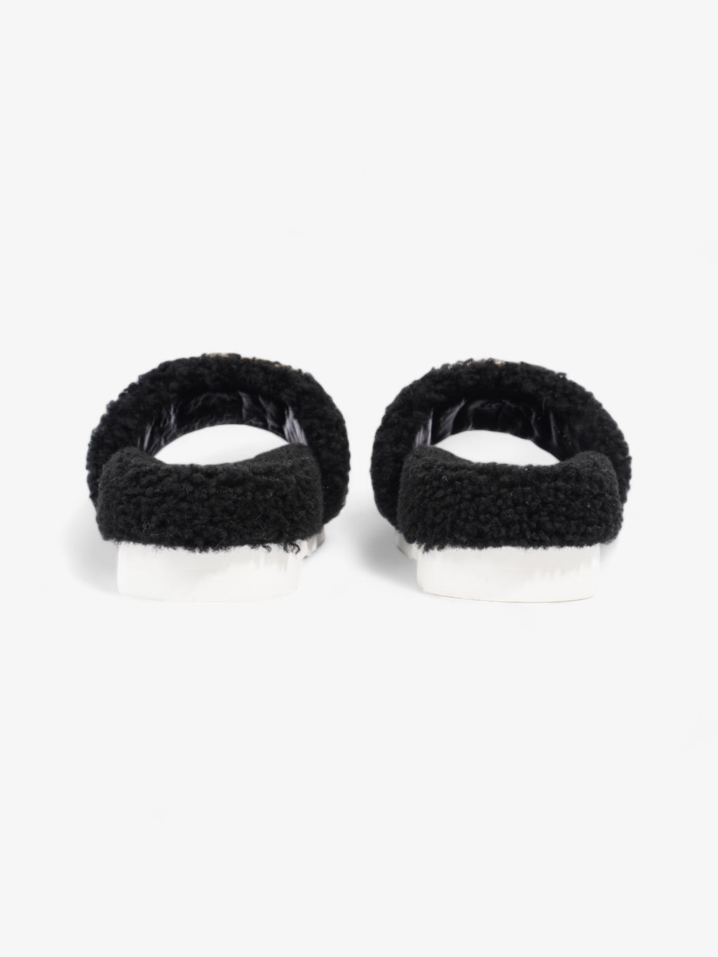 Gucci Interlocking G Slides Black / Butterscotch Shearling EU 37 UK 4