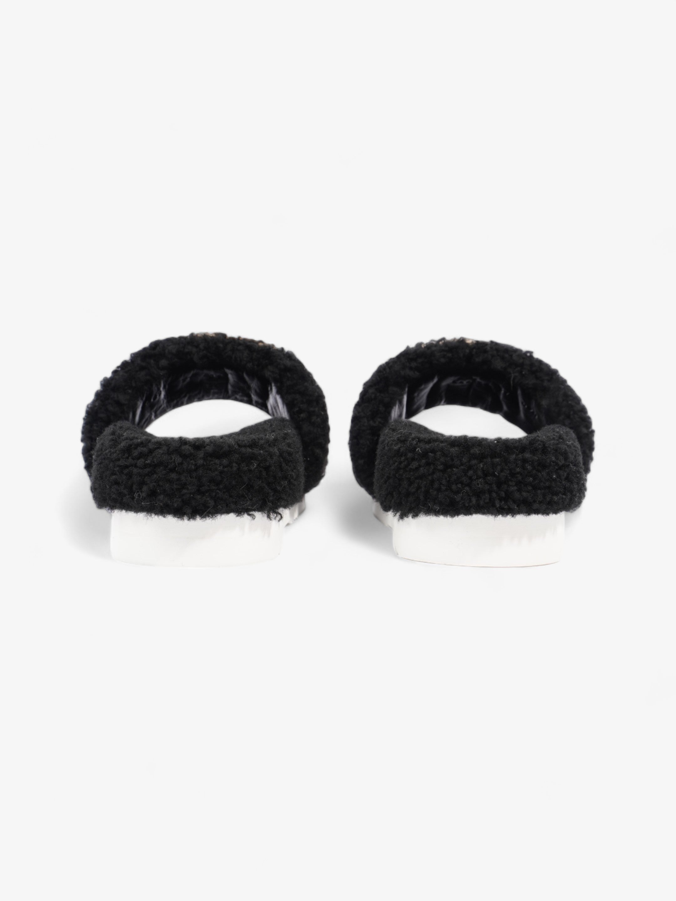 Gucci Interlocking G Slides Black / Butterscotch Shearling EU 37 UK 4