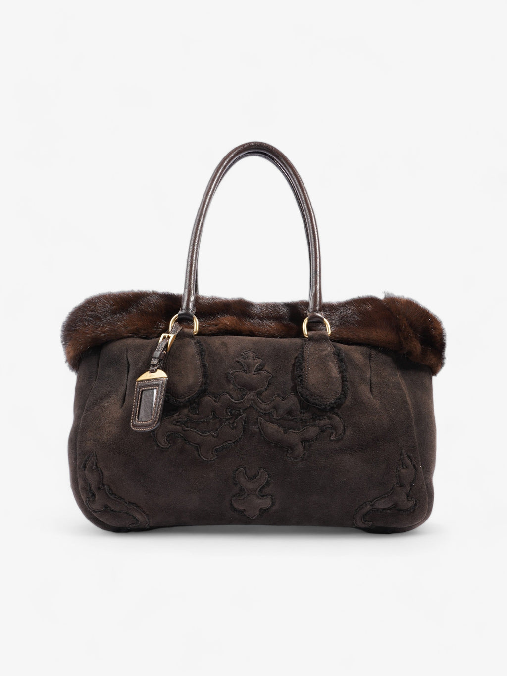 Prada Shearling Bag Brown Shearling