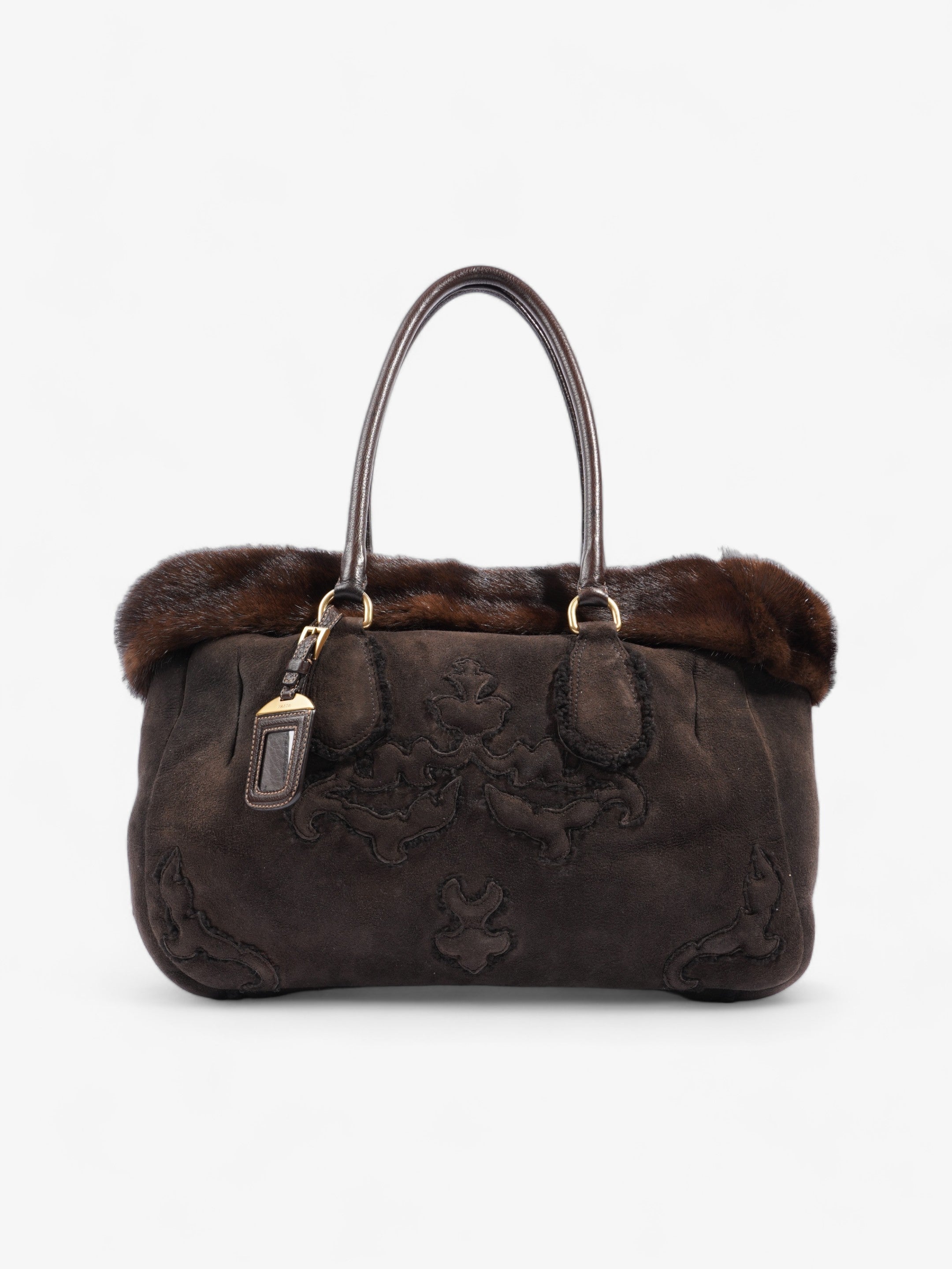 Prada Shearling Bag Brown Shearling