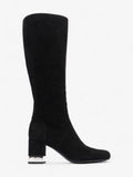 Saint Laurent Babies 70 Tall Boots 70mm Black / Silver Suede EU 37 UK 4