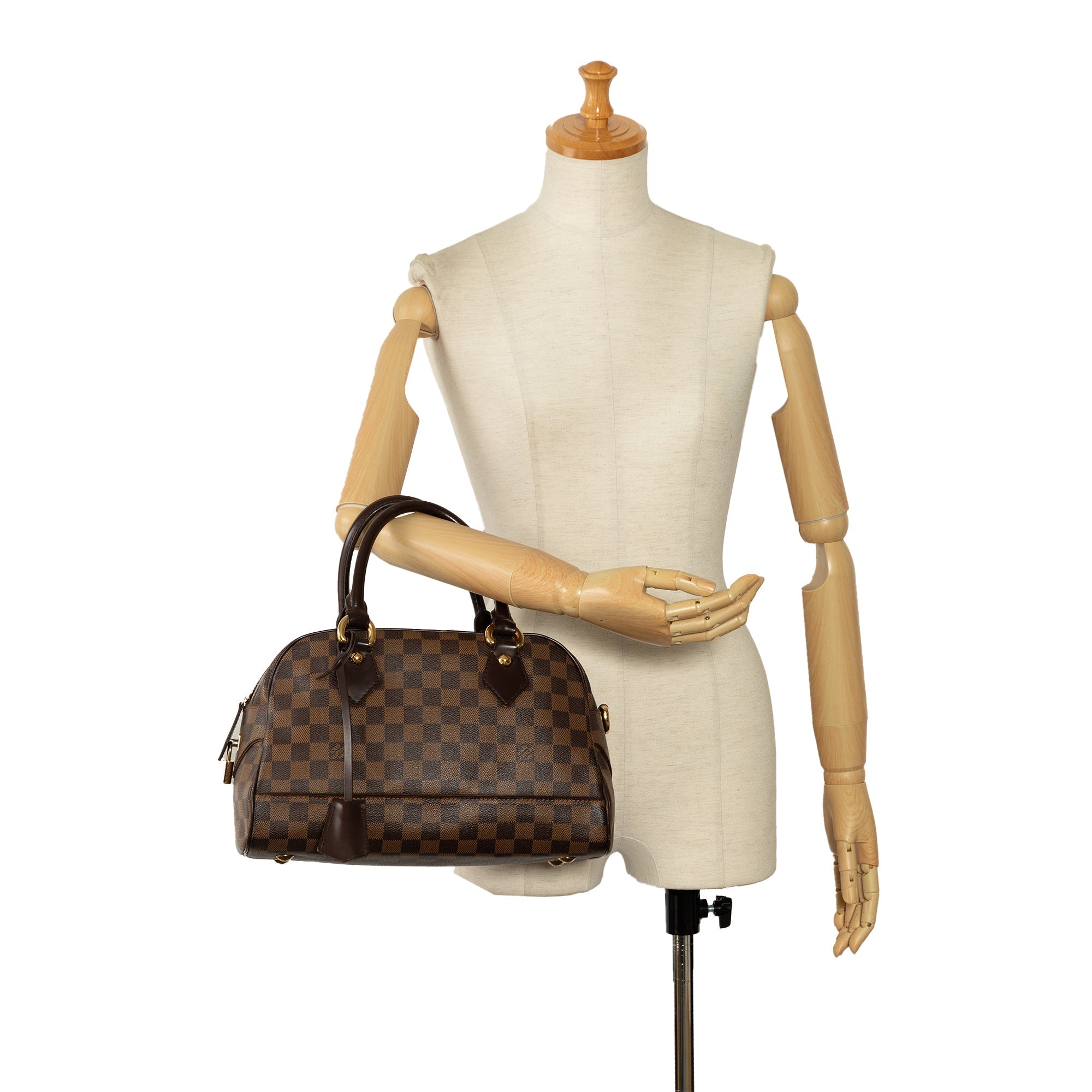 Brown Louis Vuitton Damier Ebene Duomo Handbag