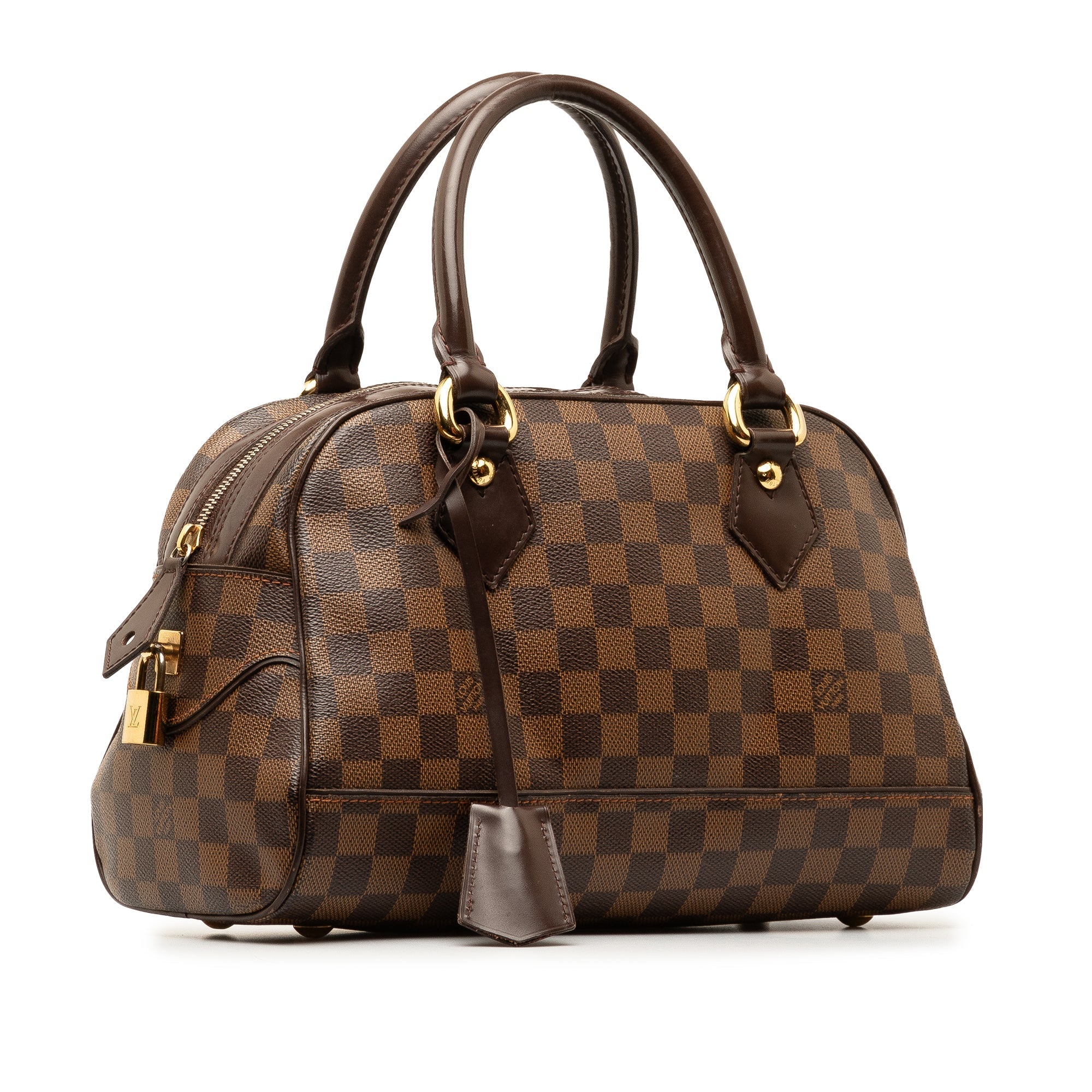 Brown Louis Vuitton Damier Ebene Duomo Handbag