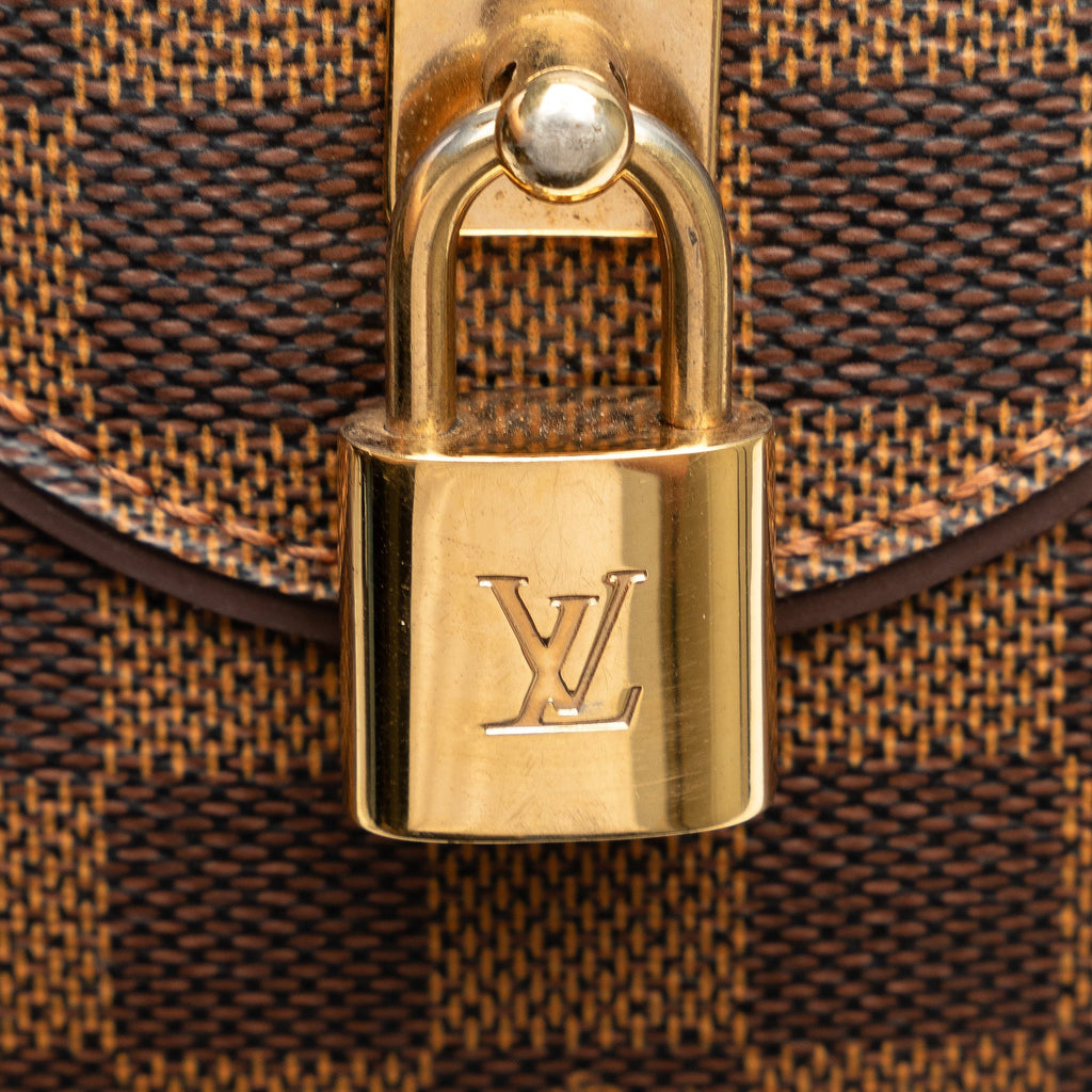 Brown Louis Vuitton Damier Ebene Duomo Handbag
