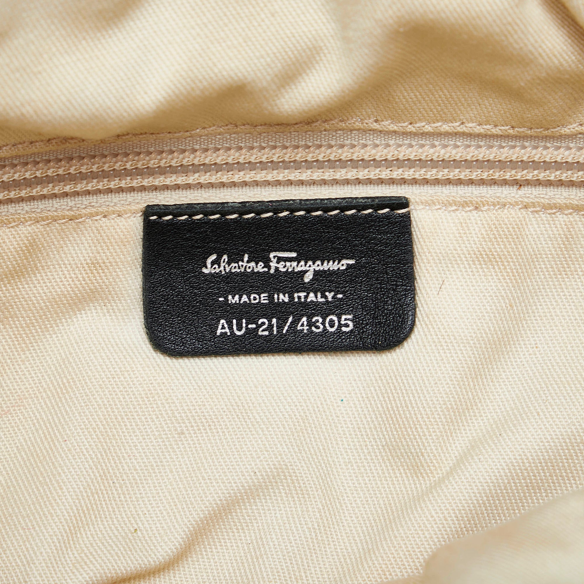 Black Ferragamo Tiered Grosgrain Tote Bag