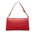 Red Louis Vuitton Epi Pochette Accessoires Shoulder Bag