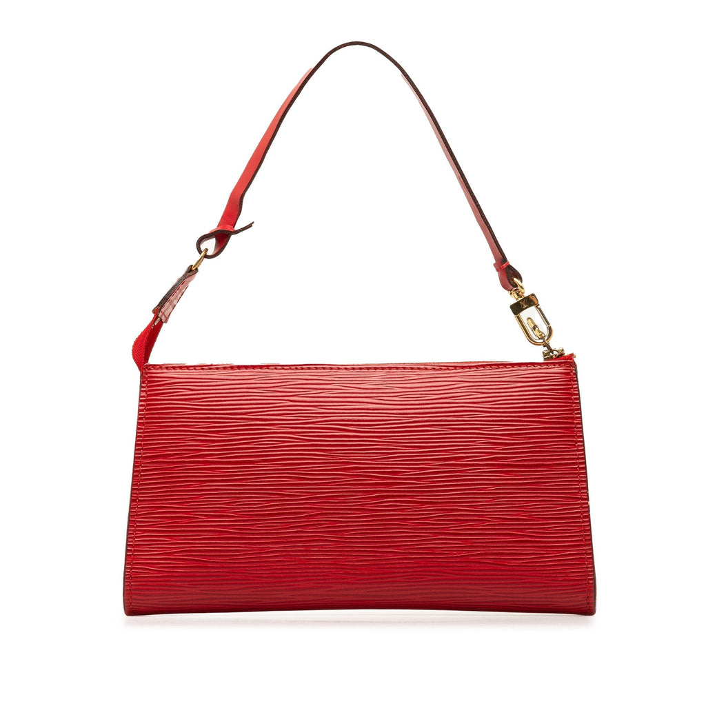 Red Louis Vuitton Epi Pochette Accessoires Shoulder Bag