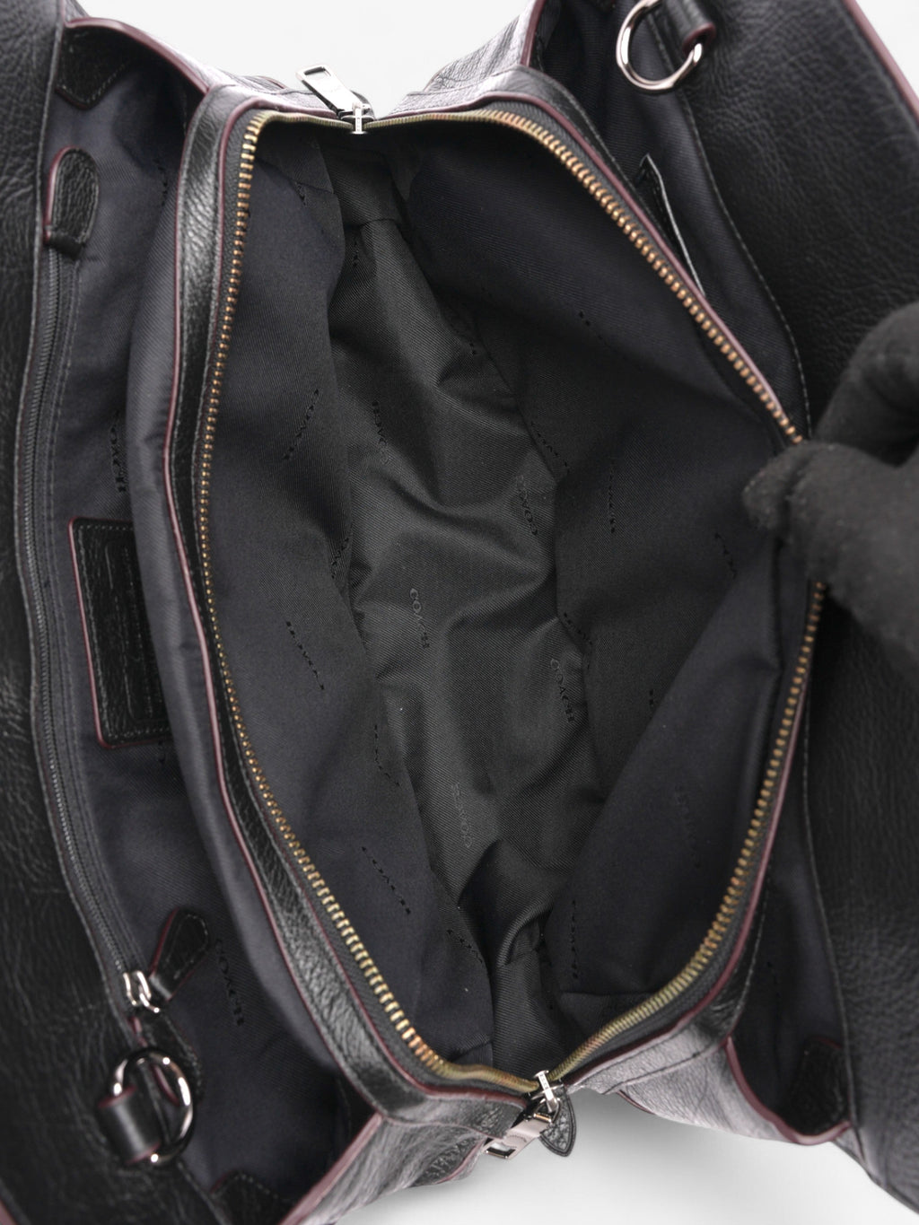 Coach Mercer Satchel Black / Blue Denim