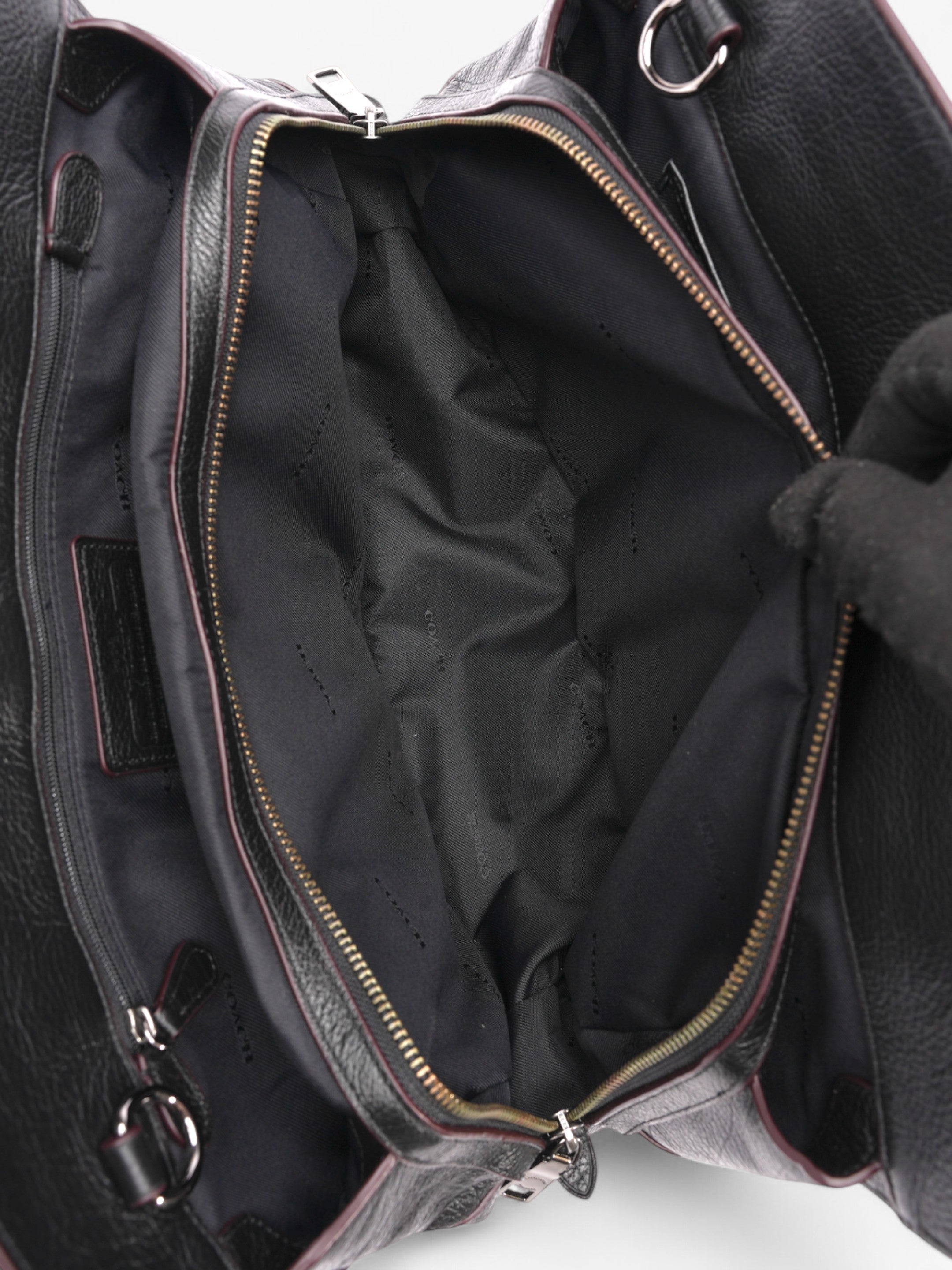 Coach Mercer Satchel Black / Blue Denim