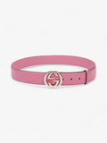 Gucci Interlocking G Belt Pink Leather 85cm / 34"