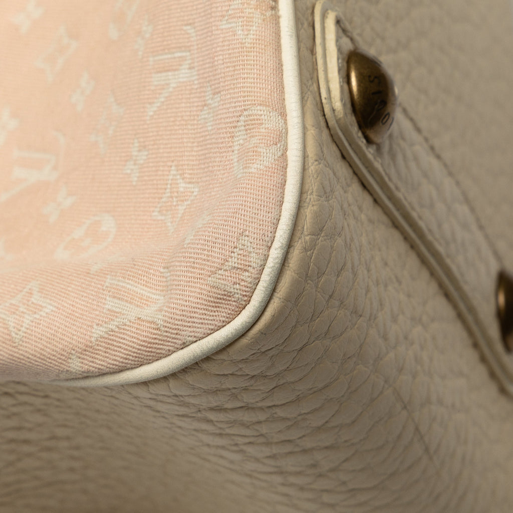 Beige Louis Vuitton Monogram Mini Lin Trapeze PM Handbag