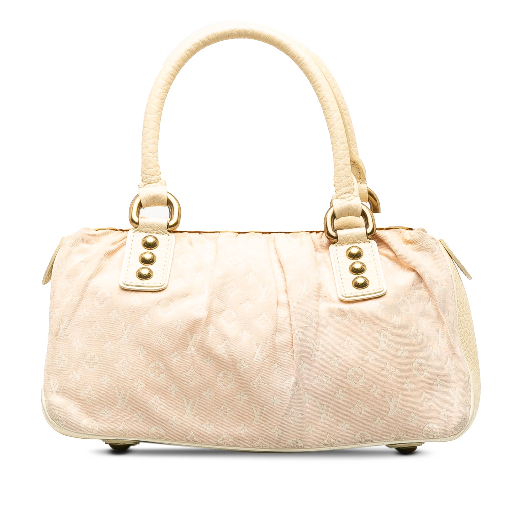 Beige Louis Vuitton Monogram Mini Lin Trapeze PM Handbag