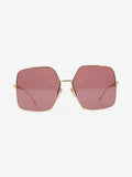 Fendi Oversized Gradiant Sunglasses Gold / Pink Acetate 145mm