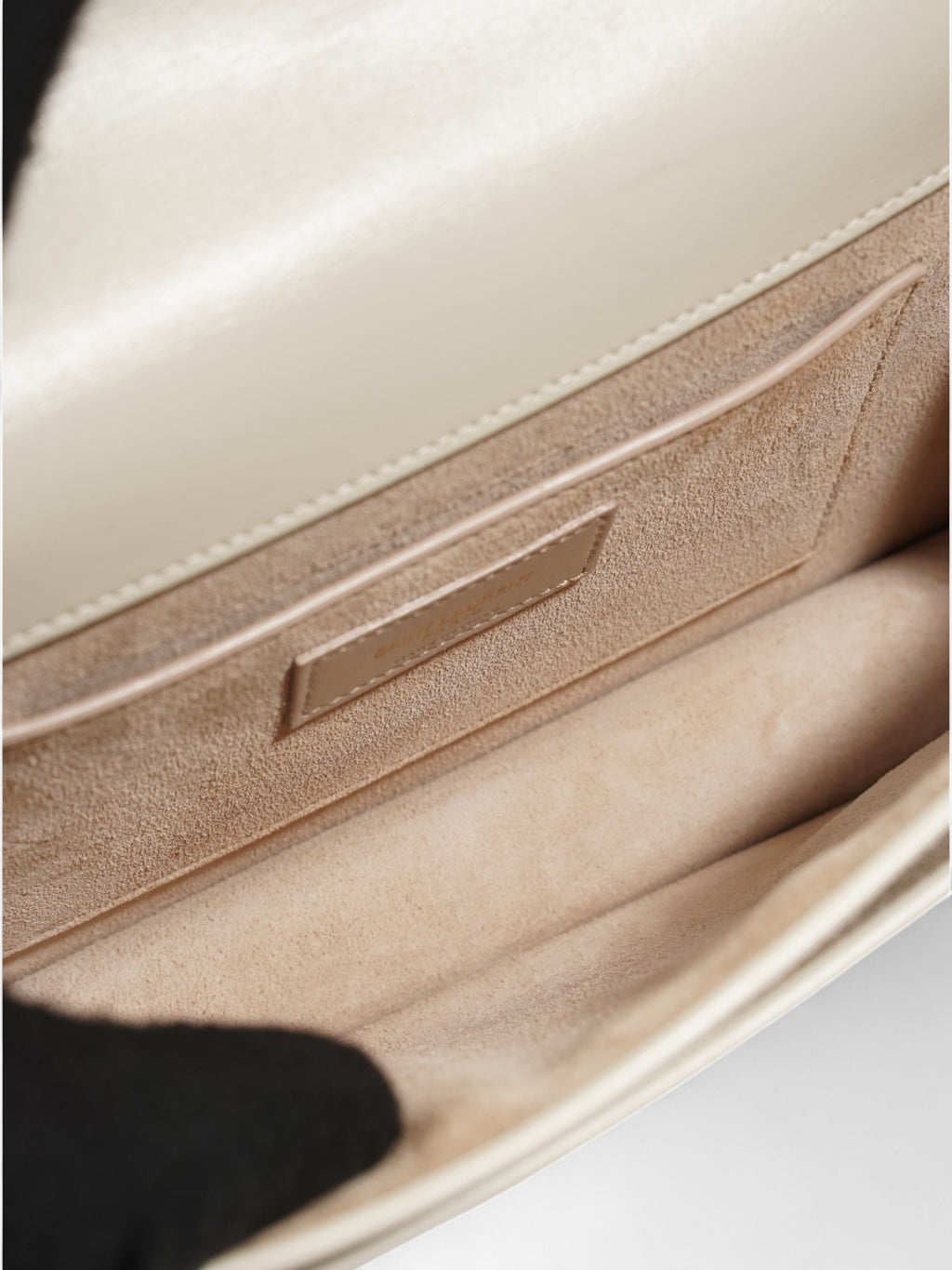 Saint Laurent Sunset White Calfskin Leather Medium