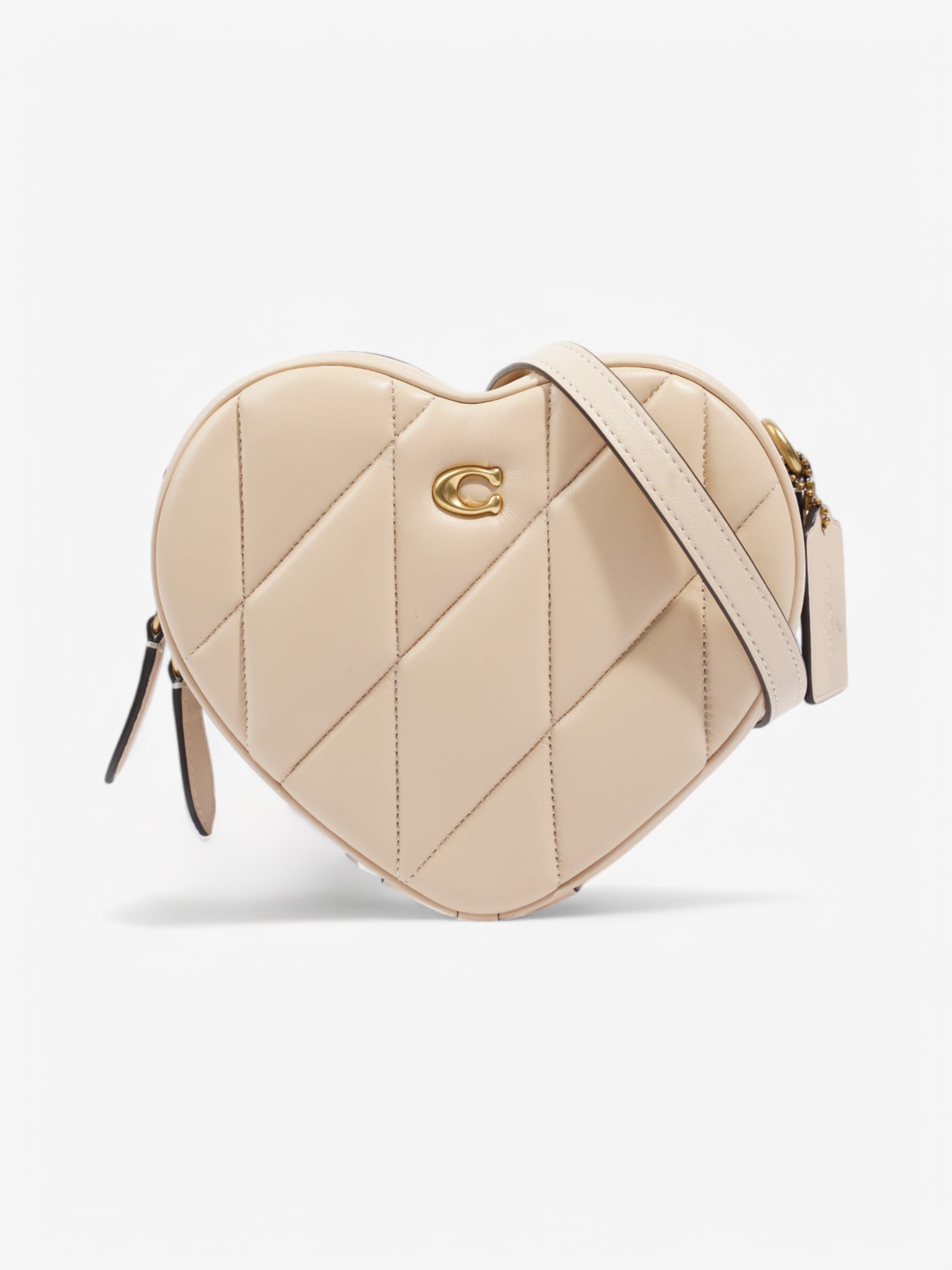 Coach Heart Bag Ivory Leather
