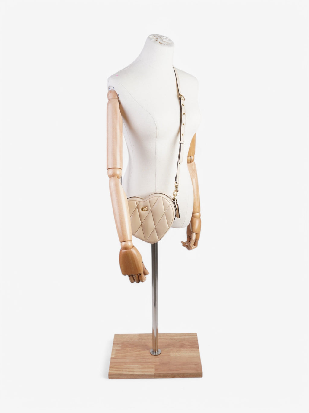 Coach Heart Bag Ivory Leather