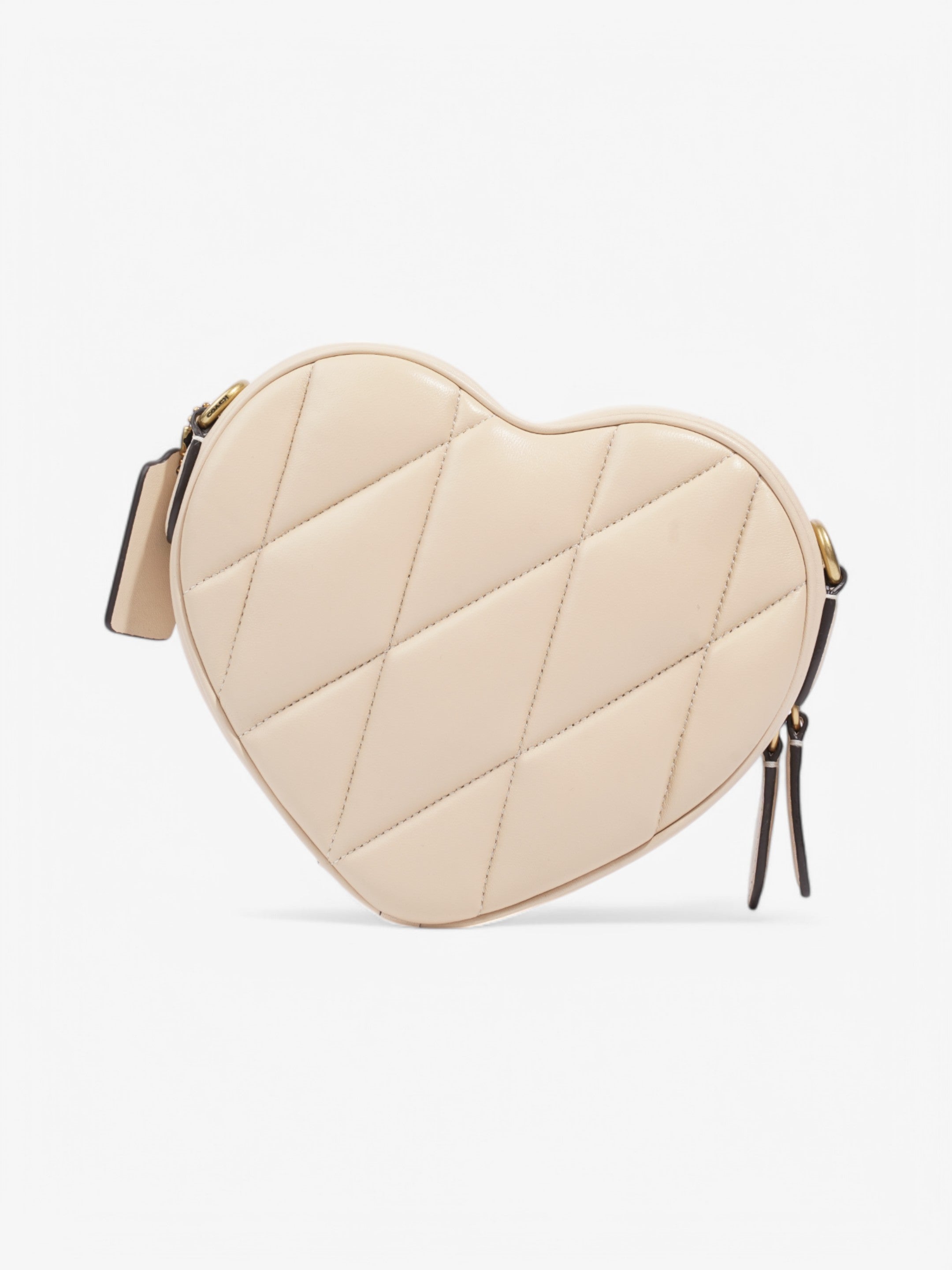 Coach Heart Bag Ivory Leather