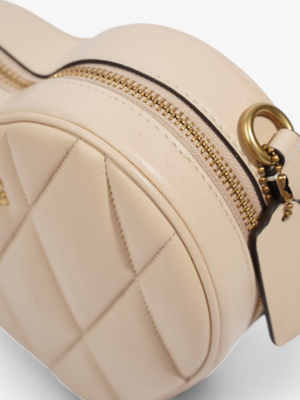 Coach Heart Bag Ivory Leather