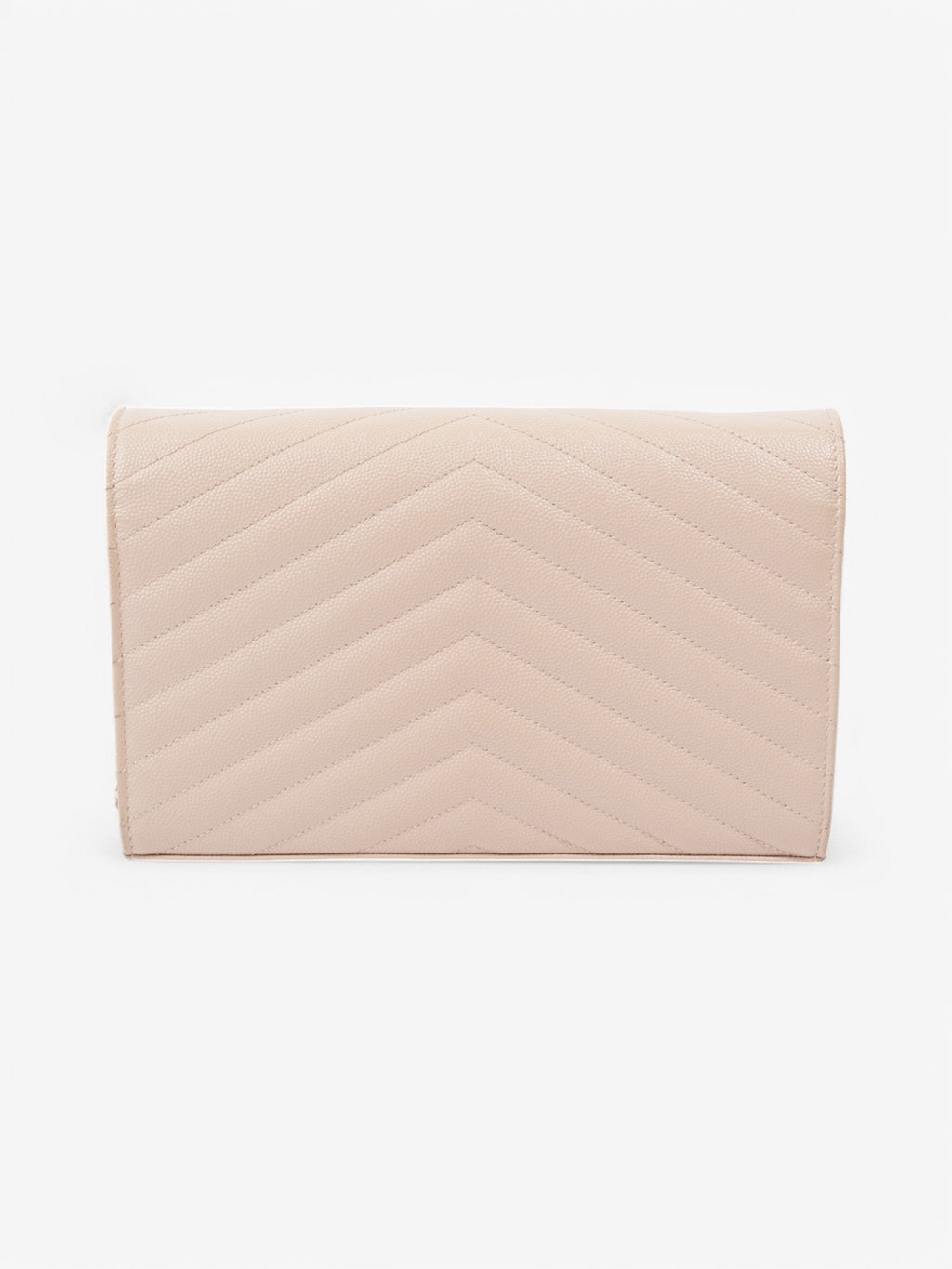 Saint Laurent Cassandre Chain Wallet Light Pink Calfskin Leather