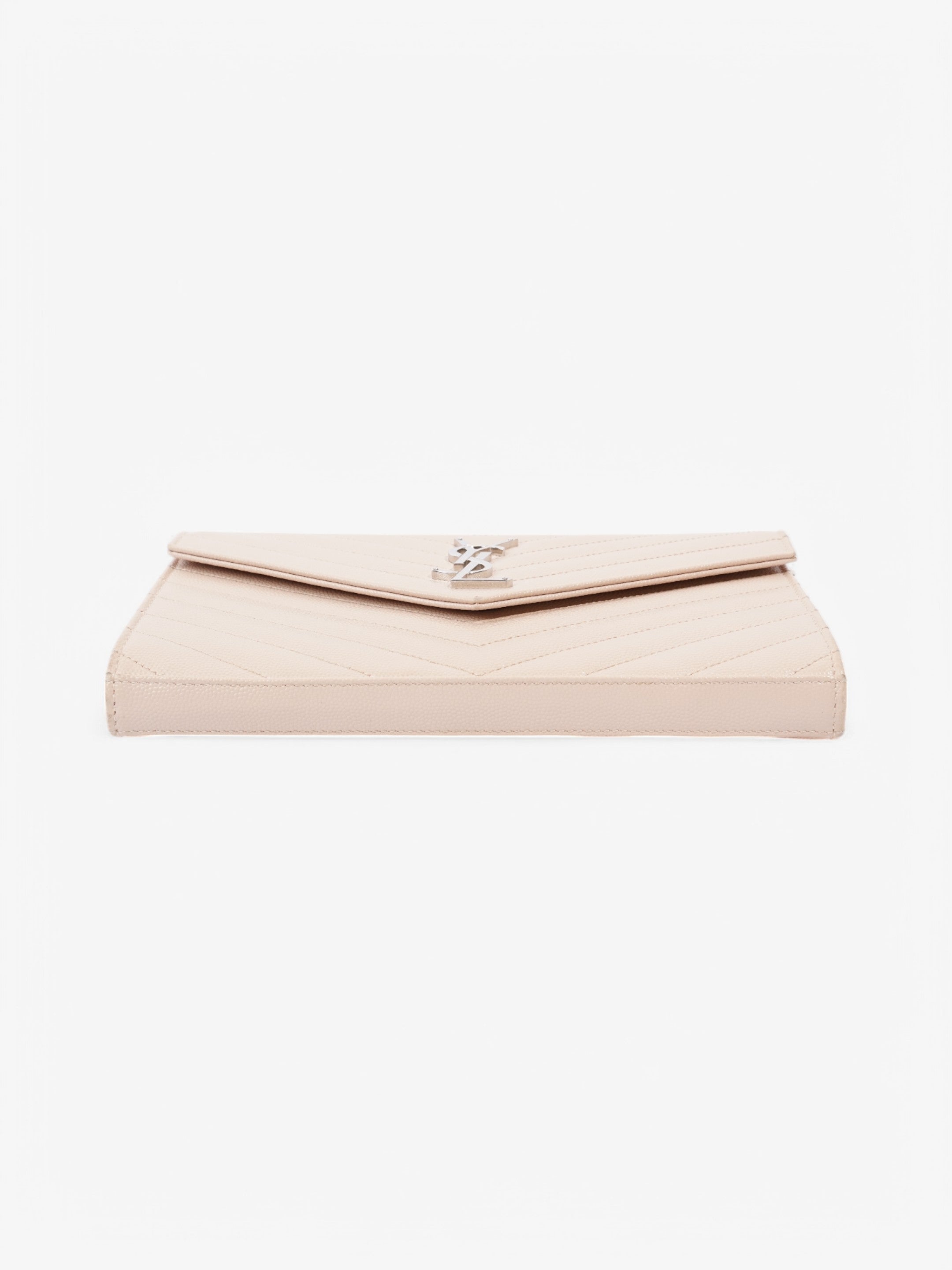 Saint Laurent Cassandre Chain Wallet Light Pink Calfskin Leather