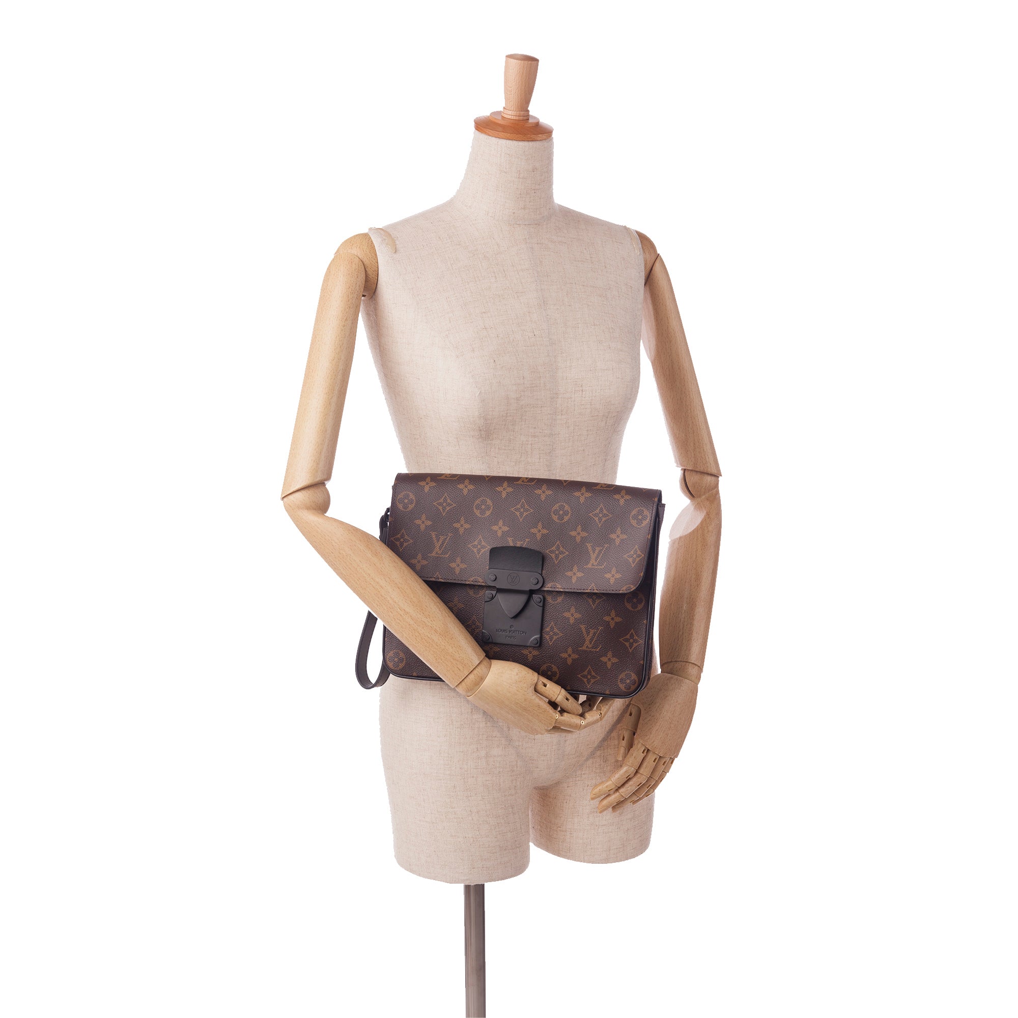 Louis Vuitton Macassar S Lock A4 Monogram Canvas