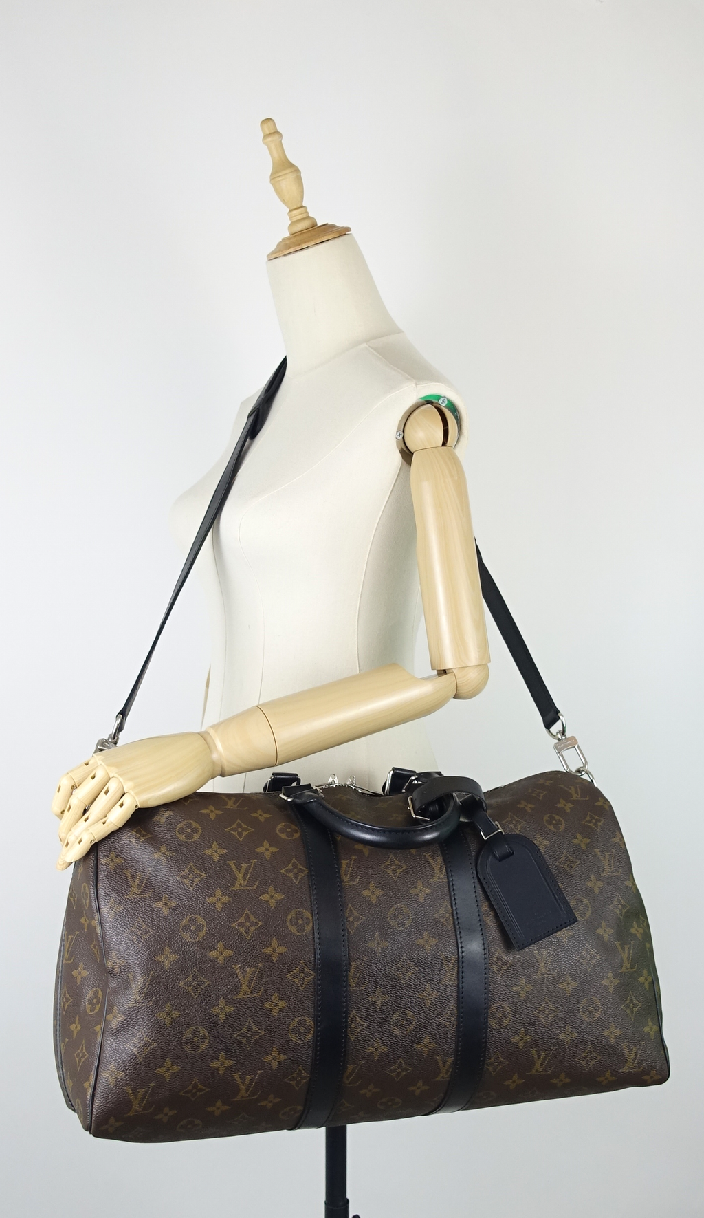 Louis Vuitto Keepall 45 BandouliÃ¨re Macassar Monogram Canvas Bag