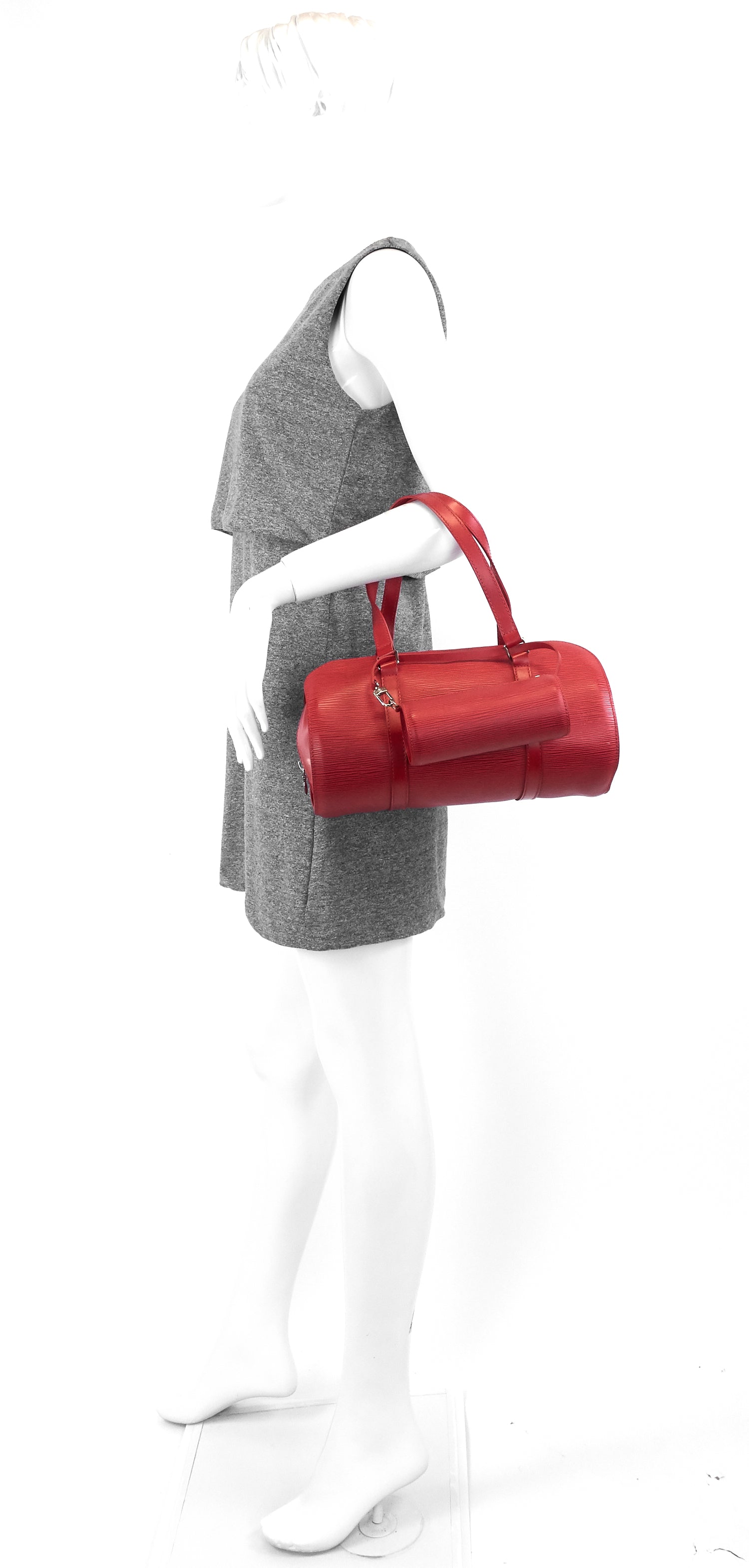 Louis Vuitto Papillon 30 Epi Leather Bag with Pouch
