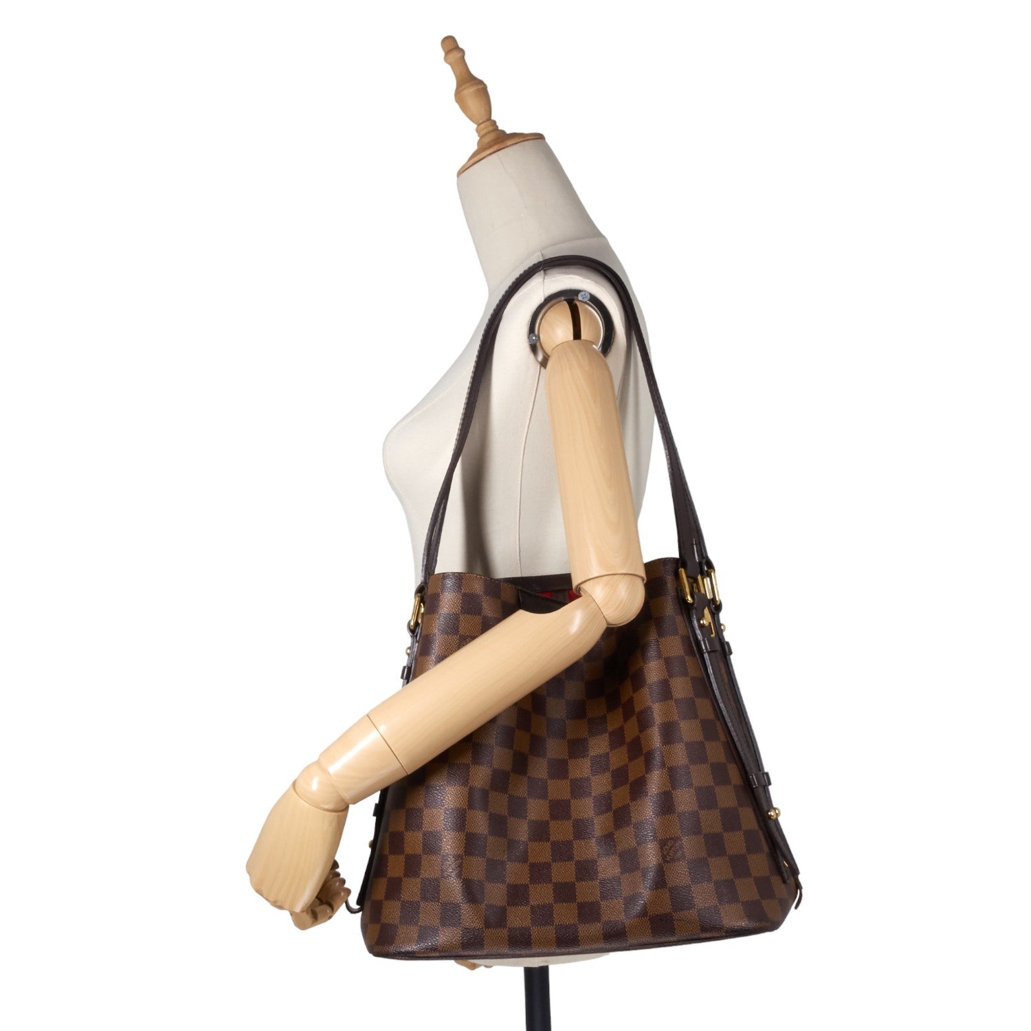 Louis Vuitto Cabas Rivington Damier Ebene Canvas Bag