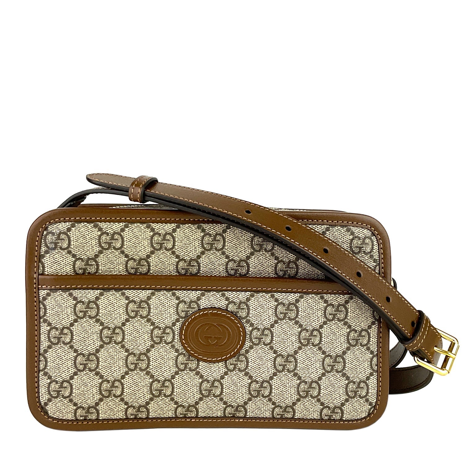 Gucci â€˜Mini Bag with Interlocking Gâ€™ Monogram Canvas Bag