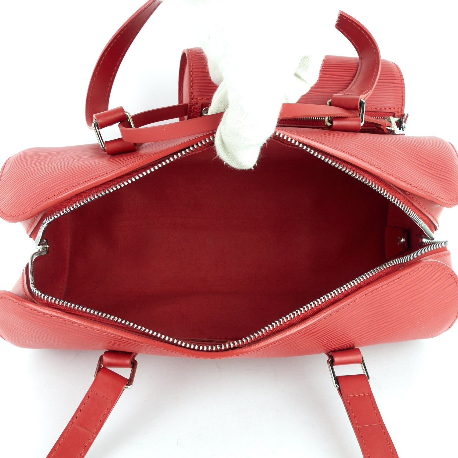 Louis Vuitto Papillon 30 Epi Leather Bag with Pouch