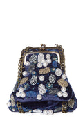 Entra Blue Velvet Bead & Sequin Cross-Body