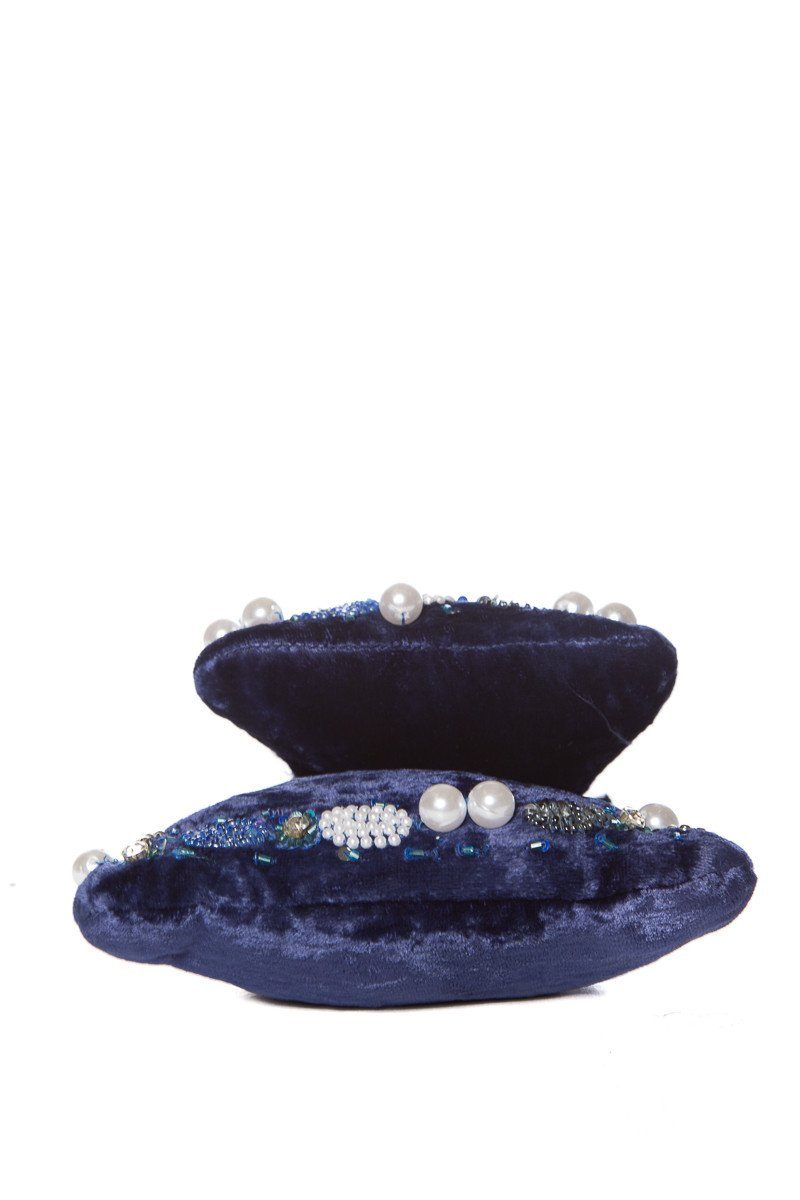 Entra Blue Velvet Bead & Sequin Cross-Body