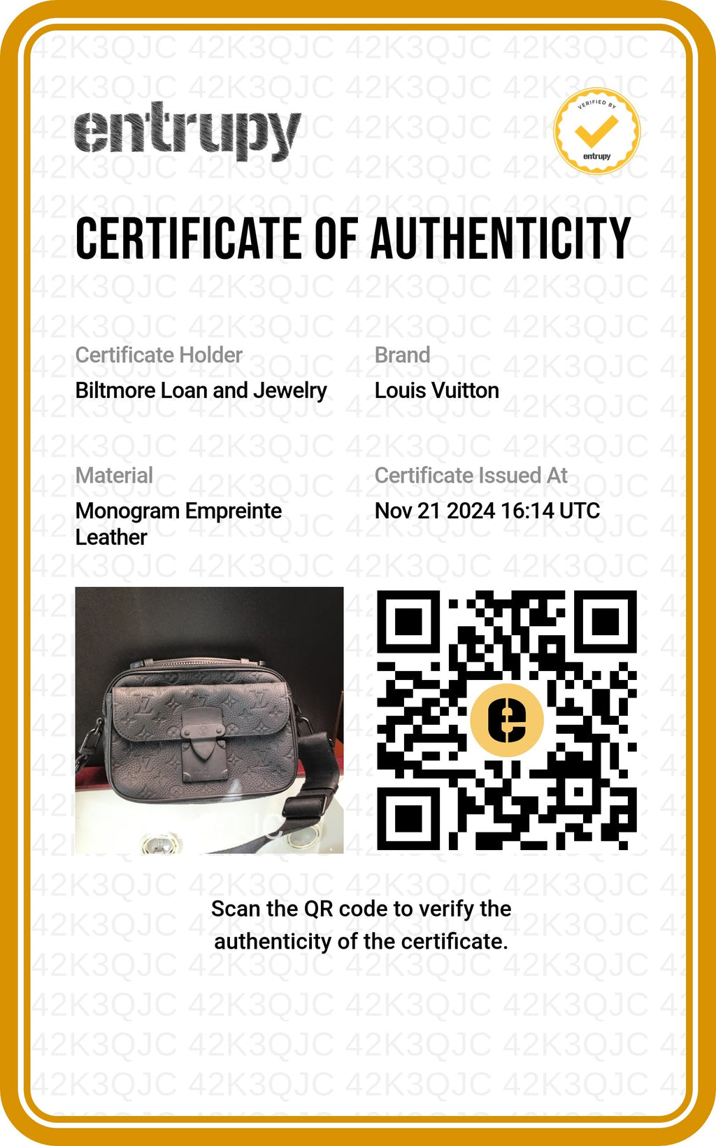 Louis Vuitton Monogram Taurillon S-Lock Messenger Bag