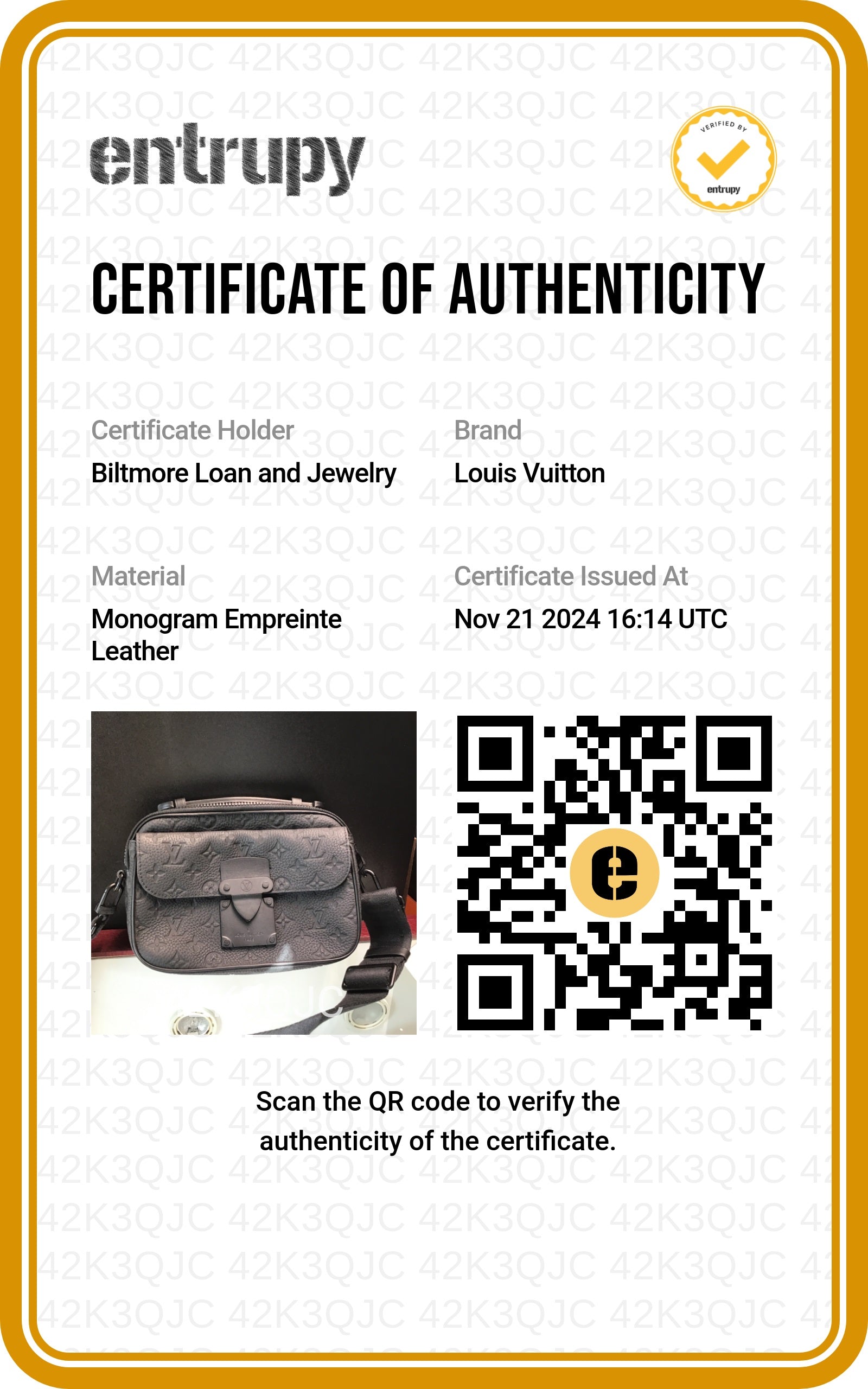 Louis Vuitton Monogram Taurillon S-Lock Messenger Bag