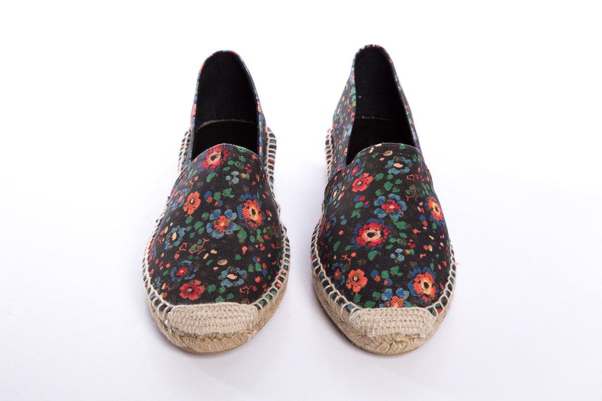 Isabel Marant ÃƒÆ’Ã¢â‚¬Â°toile Navy Floral Espadrilles SZ 37