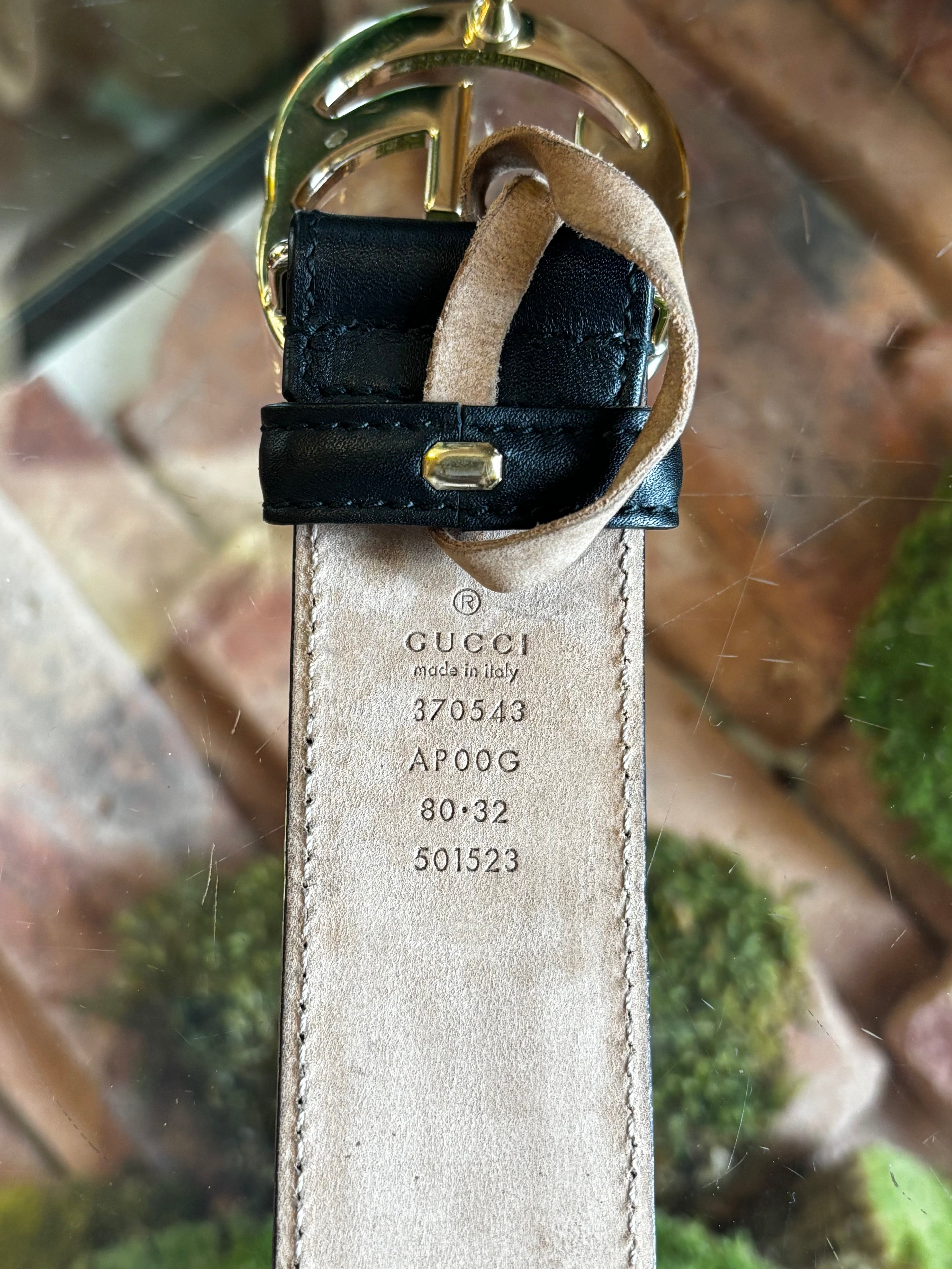GUCCI Interlocking G Belt Sz 80/32(4US)