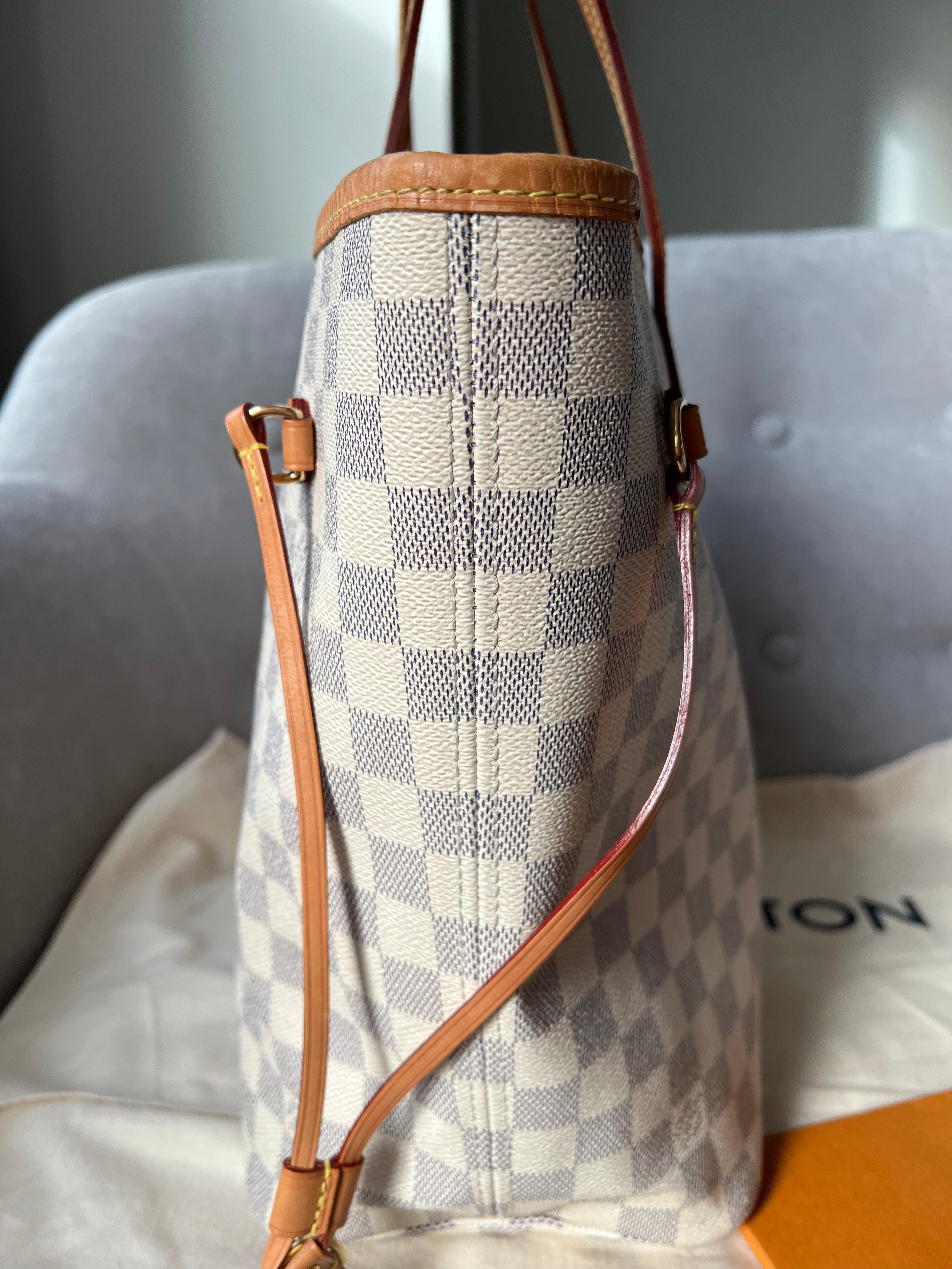Louis Vuitton Neverfull MM  Damier Azur (RRP £1,410)