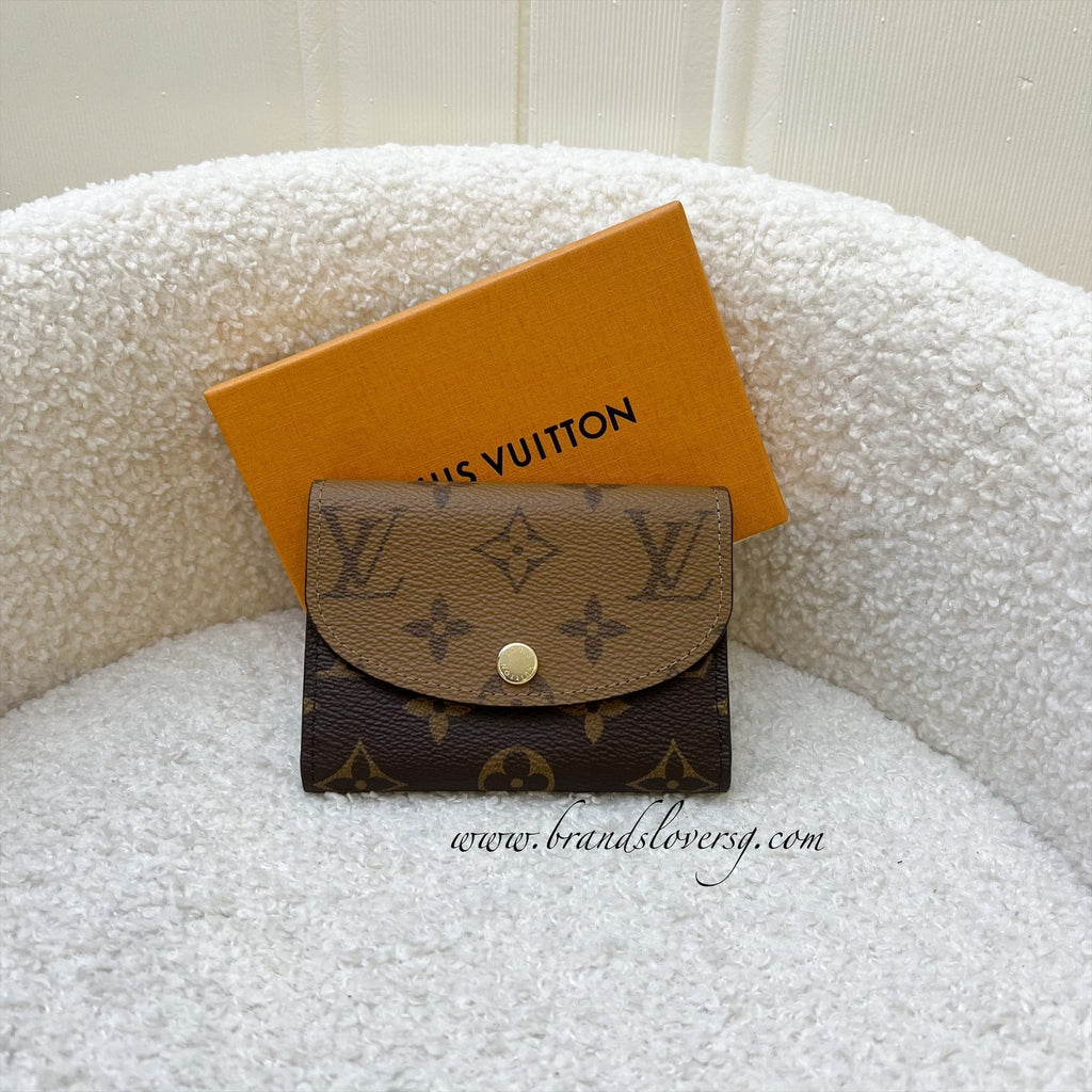 LV Rosalie Coin Purse / Small Wallet in Monogram / Reverse Monogram Canvas and GHW