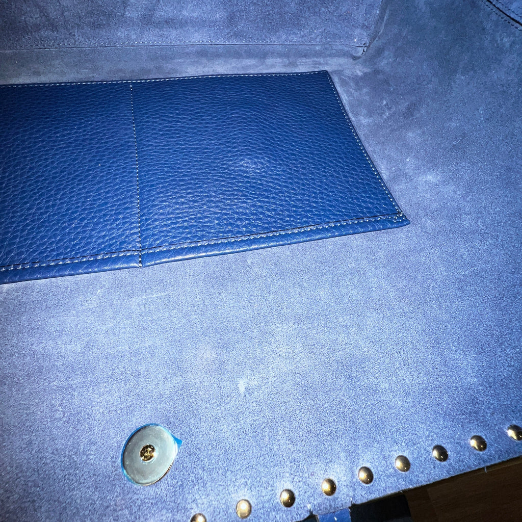 VALENTINO Cobalt Blue  Rockstud Shopping Tote Large
