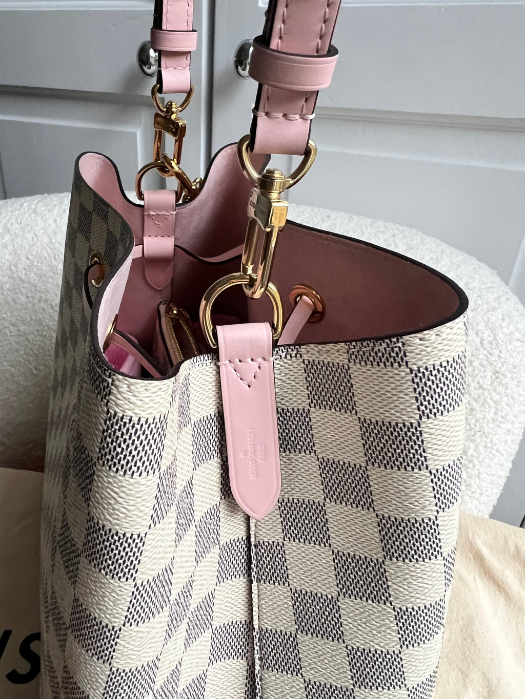 Louis Vuitton Neo Noe Damier Azur Rose Poudre (RRP £1,610)