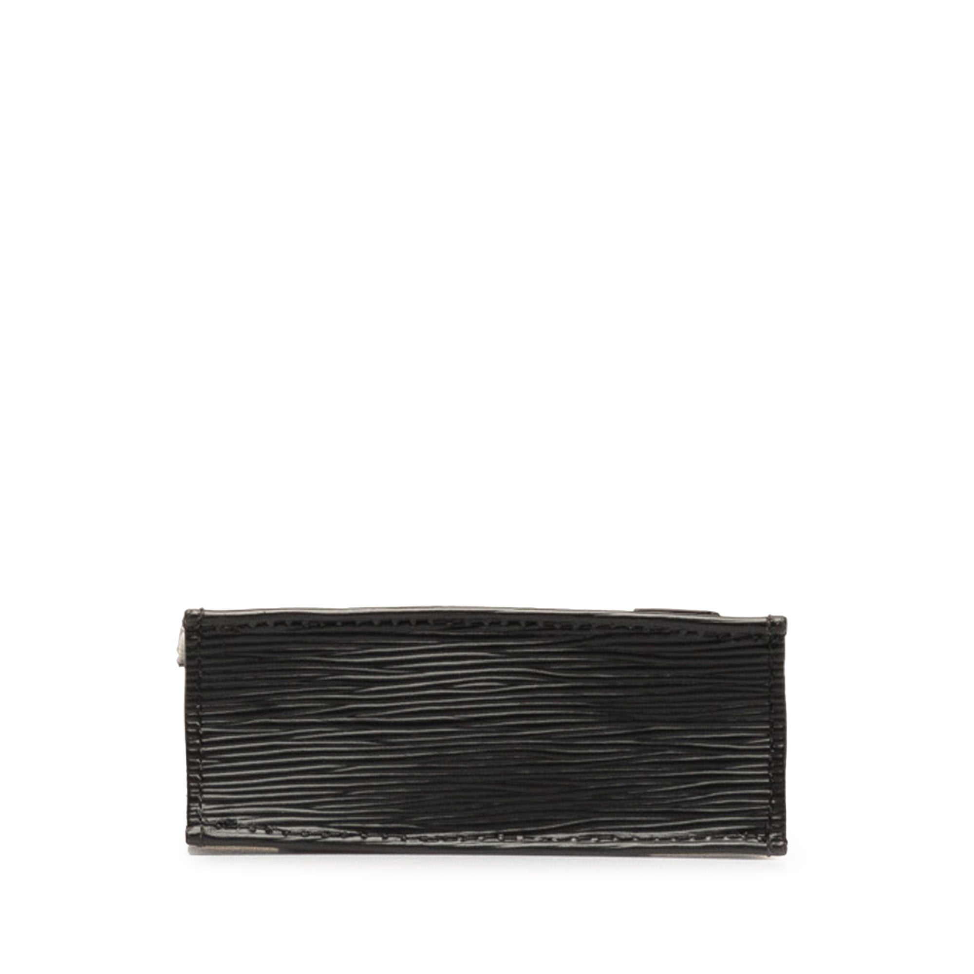 Black Louis Vuitton Epi Petit Sac Plat Satchel