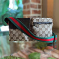GUCCI GG Canvas Double Pocket Belt Bag