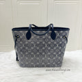 LV Neverfull MM in Monoglam Blue Canvas and GHW