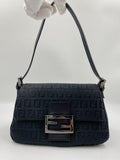 Fendi Zucca Baguette Bag - Black