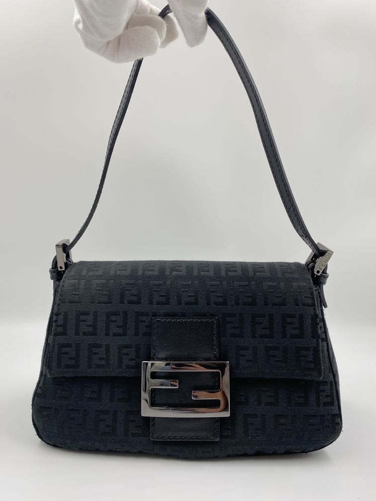 Fendi Zucca Baguette Bag - Black