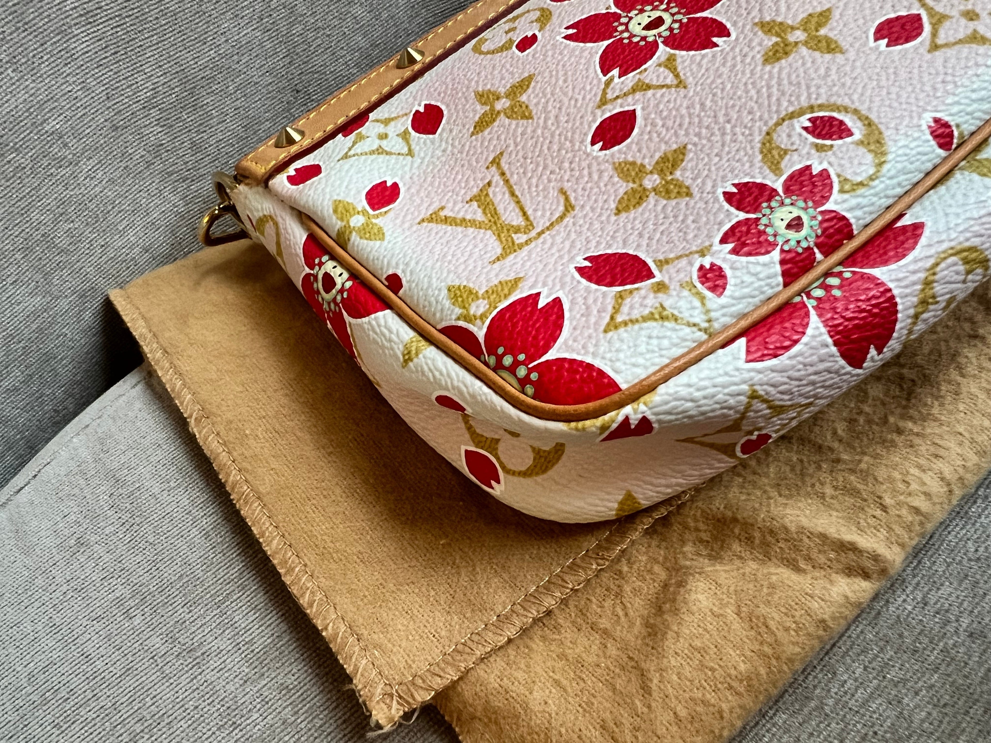 Louis Vuitton Pochette Accessoires Cherry Blossom Damier Azur