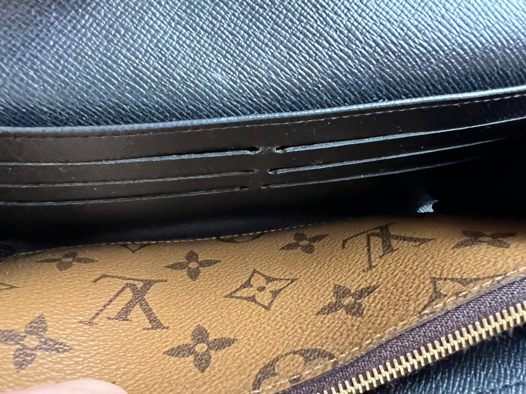 Louis Vuitton Sarah Wallet in reverse Monogram and Brown (RRP £550)