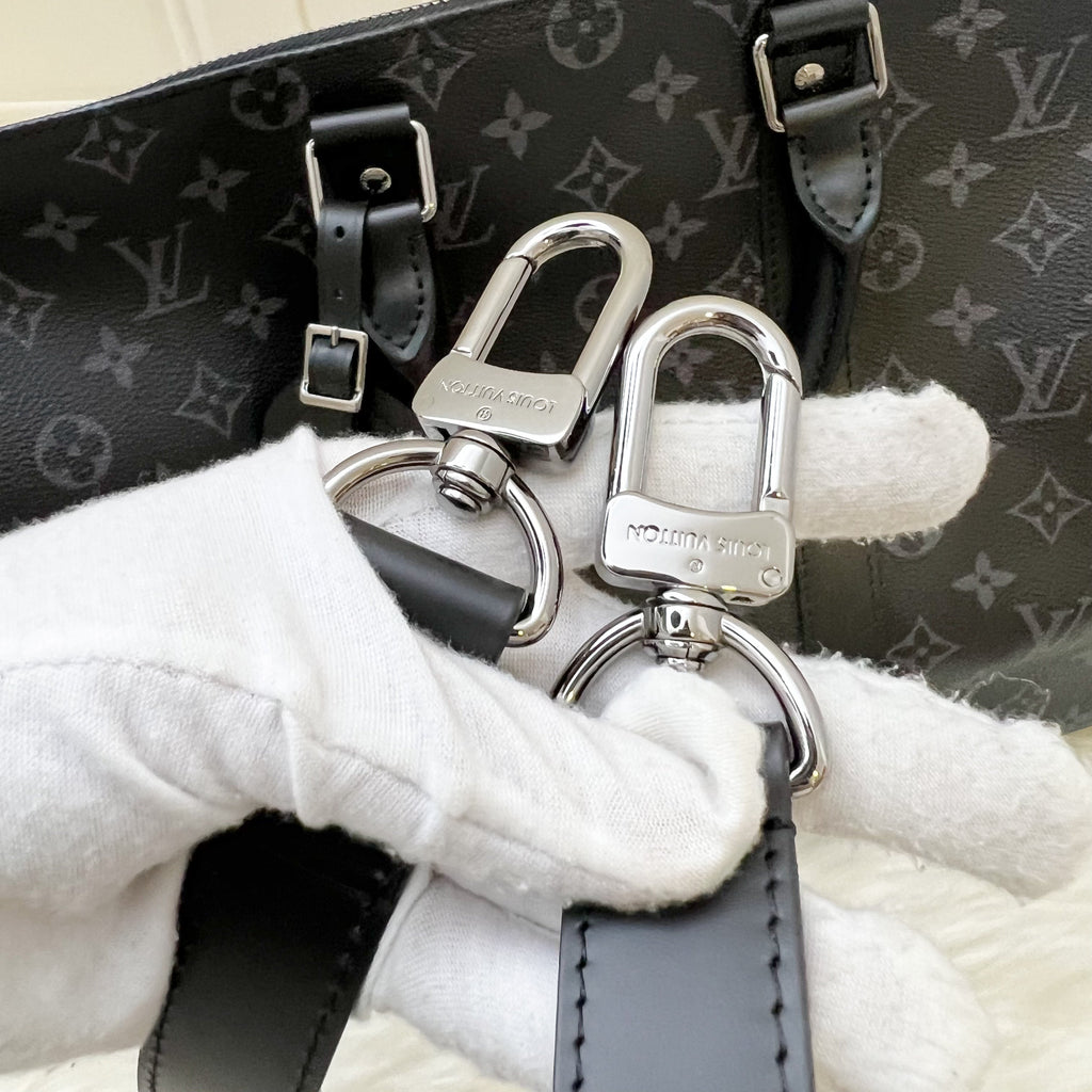 LV Keepall Bandouliere 45 in Monogram Eclipse Canvas and Dark SHW
