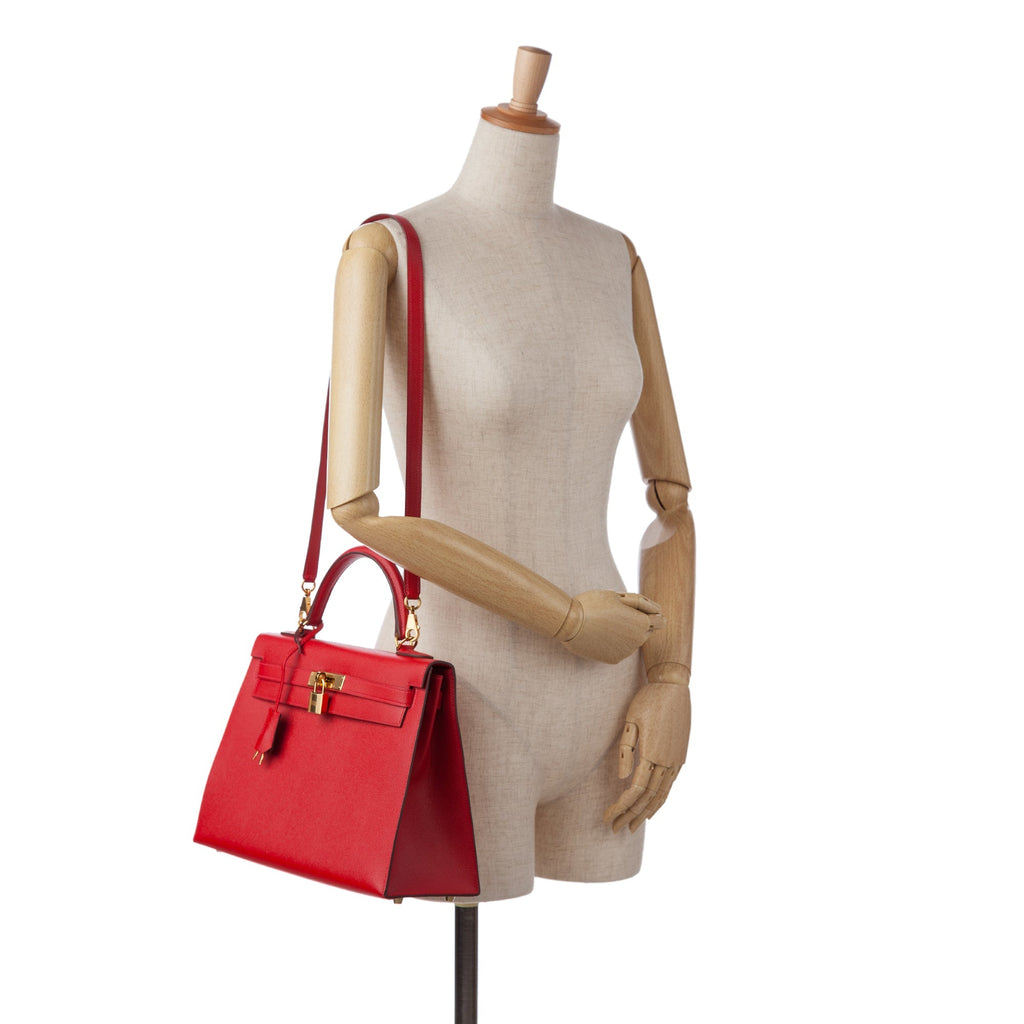 HermÃƒÆ’Ã‚Â¨s Kelly Selliere 32 Red Epsom Gold