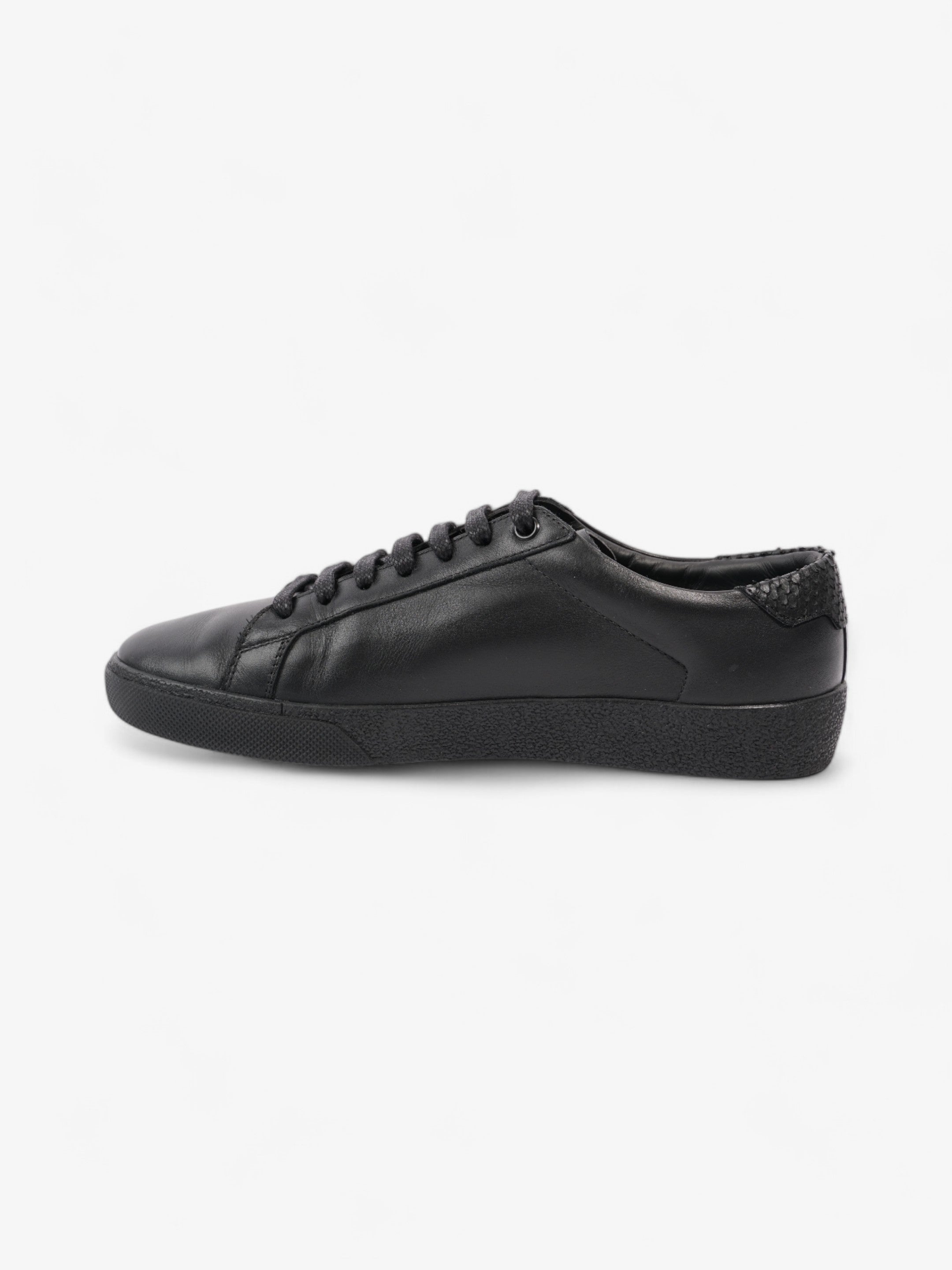 Saint Laurent Embroidered Sneakers Black Leather EU 40 UK 6